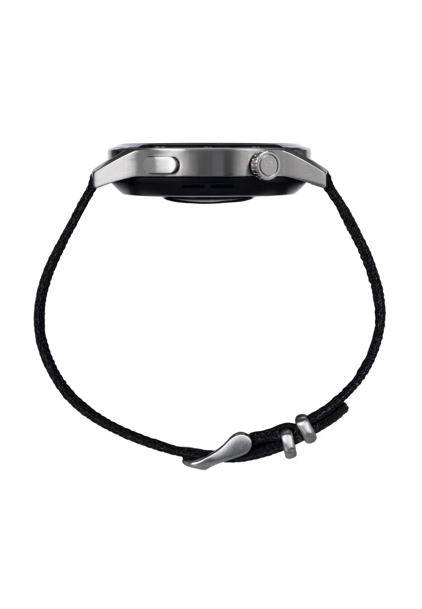 Breil TW2095 MĘSKI BC-2 Tarcza MONO-KOLOROWA CZARNY mechanizm SMARTWATCH SMARTWATCH i silikonowy pasek z NIEBIESKĄ TKANINĄ, CZARNY