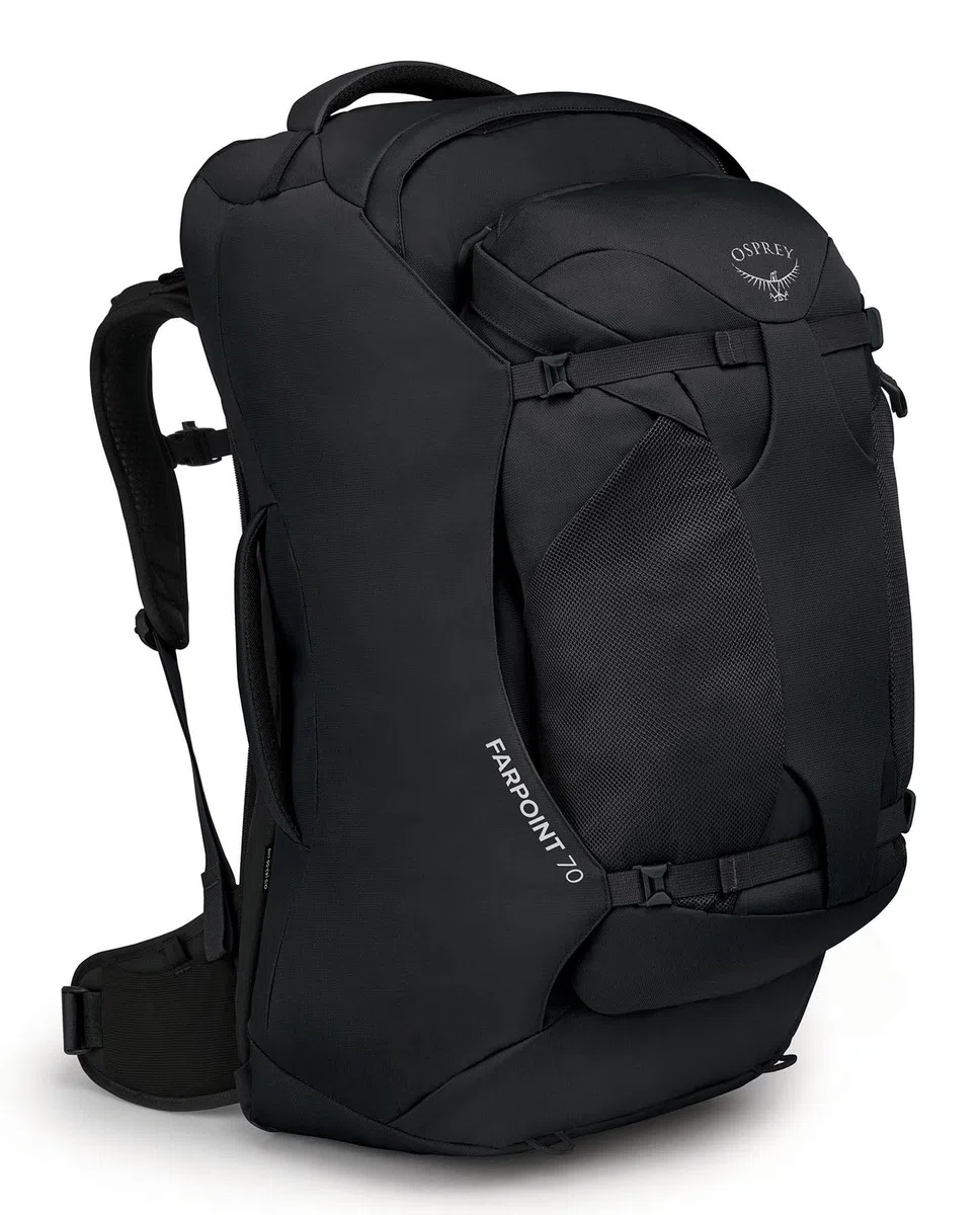 Osprey Mężczyźni Farpoint 70 10003322 Plecak, Czarny, 70 l