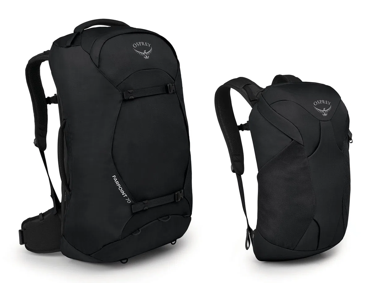 Osprey Mężczyźni Farpoint 70 10003322 Plecak, Czarny, 70 l